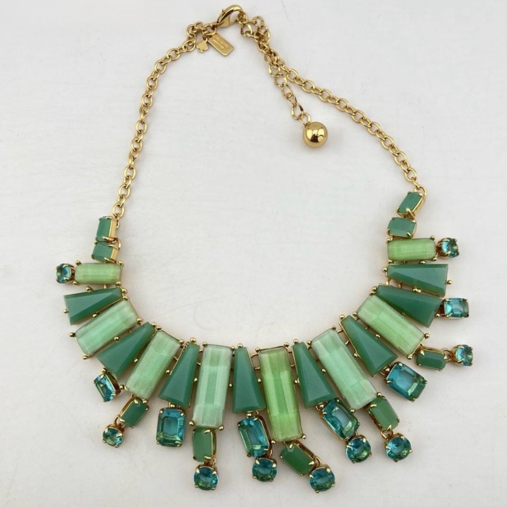 Kate Spade Signed Beach Gem  Statement Necklace/Earring Set - Picture 2 of 8